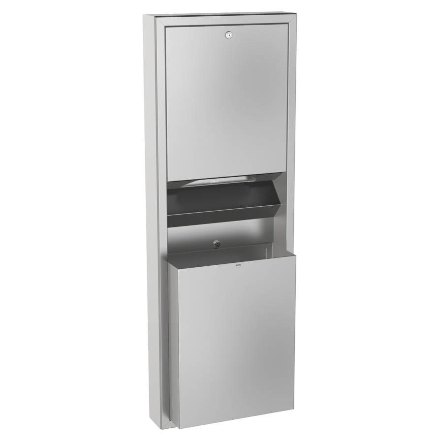 2000090059 - RODX602 - RODAN - RODAN combinatie papierdispenser en vuilnisbak voor opbouwmontage