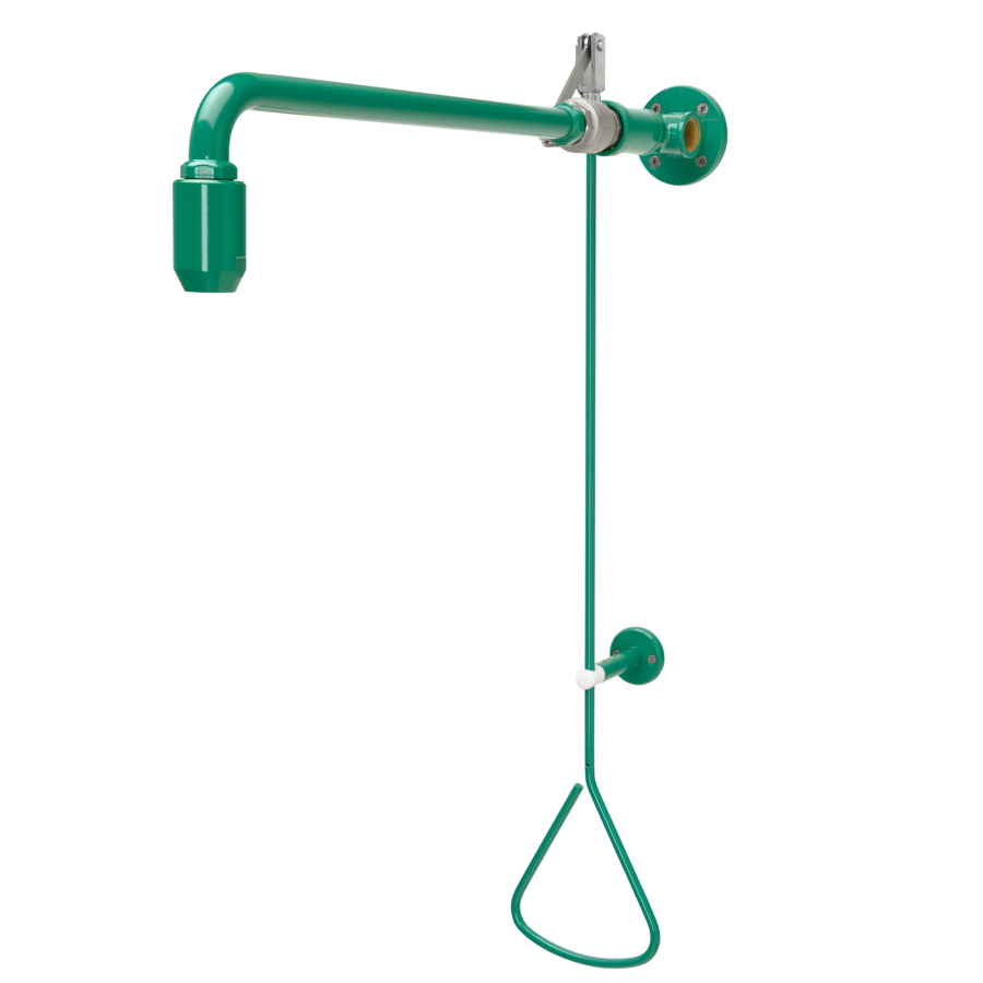 2030019084 - FAID0006 - EMERGENCYSHOWERS - Emergency shower activated by a pull-rod with water supply from the ceiling or from the right